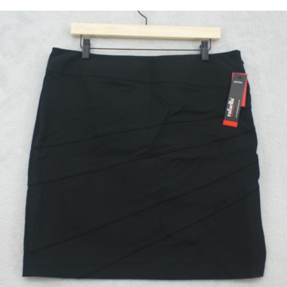 Rafaella Petite 14P Black Stretch Pencil Skirt NWT $65